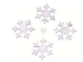 Molde silicona 4 copops de nieve y 1 corazon